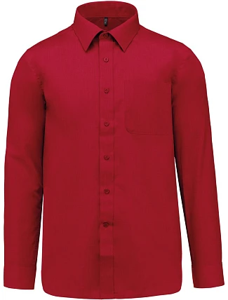 Kariban K 545 Popelínová košeľa „Jofrey“ s dlhými rukávmi 20.K545 classic red