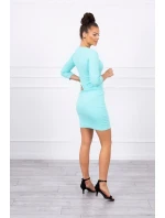 Šaty s ozdobnými gombíkmi mint Šaty s ozdobnými gombíkmi mint