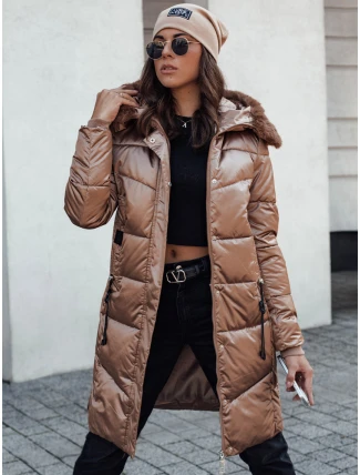 Dámska prešívaná zimná bunda ULTRAWAY s kapucňou hnedá FashionStreet TY4644 Dámska prešívaná zimná bunda ULTRAWAY s kapucňou hnedá FashionStreet TY4644