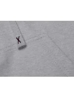 Svetlosivá krátka tepláková mikina s kapucňou (8B939-2)