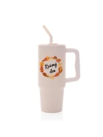 KRÁSNÝ DEN (PODZIM) - růžový cestovní termohrnek 900 ml  