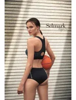 Športová podprsenka 0020129 čierno-tyrkysová - Selmark Športová podprsenka 0020129 čierno-tyrkysová - Selmark