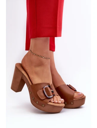 Žabky na podpätku model 215686 Krok vo veľkom štýle