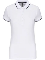 Kariban K 252 Dámske kontrastné polo tričko s piké vzorom 20.K252 biele/námornícka modrá/biele Kariban K 252 Dámske kontrastné polo tričko s piké vzorom 20.K252 biele/námornícka modrá/biele