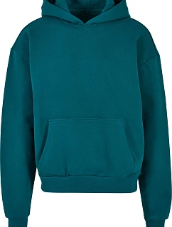 Build your Brand BY 162 Mikina s kapucňou z hrubej bavlny „Ultra Heavy“ 56.0162 retro zelená