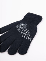 Dievčenské päťprsté rukavice Yoclub s tryskami RED-0216G-AA50-007 Black