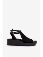 Zazoo 2914 Dámske semišové sandále Black Zazoo 2914 Dámske semišové sandále Black
