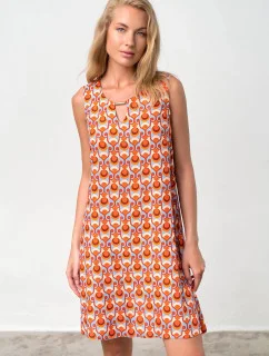 Dámske šaty Twiggy 18518 Orange and Blue - Vamp