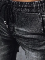 Pánske džínsové nohavice jogger čierne FashionStreet UX4038 Pánske džínsové nohavice jogger čierne FashionStreet UX4038