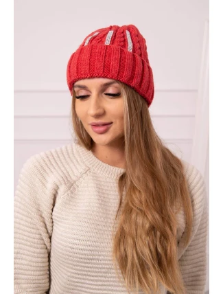 Dámska čiapka Selena K384 červená
