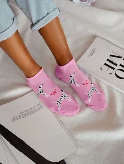 Dámske členkové ponožky Dalmatin Pink
