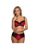 Dámska podprsenka VB-446 Tmavo červená s čiernou - Vena Dámska podprsenka VB-446 Tmavo červená s čiernou - Vena