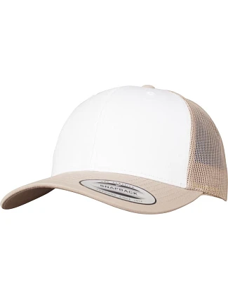 Flexfit 6606CF 6-panelová čiapka typu Trucker 55.06CF khaki/biela/khaki Flexfit 6606CF 6-panelová čiapka typu Trucker 55.06CF khaki/biela/khaki
