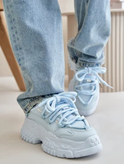 Sneakersy Damskie Na Masywnej Podeszwie Niebieskie Nevela