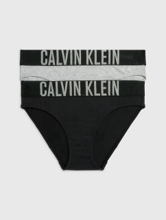 Dievčenské nohavičky 2 Pack Girls Bikini Briefs Intense Power G80G800153029 šedá/čierna- Calvin Klein