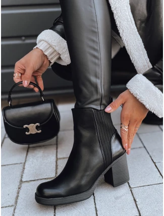 BLACKOUT black FashionStreet dámske čižmy na podpätku ZY0519