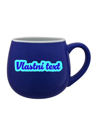 Personalizovaný keramický bacuľatý hrnček s vlastným textom a obrysom Personalizovaný keramický bacuľatý hrnček s vlastným textom a obrysom