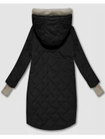 Dámska bunda s asymetrickým lemom S'West black (B8555-1) Dámska bunda s asymetrickým lemom S'West black (B8555-1)