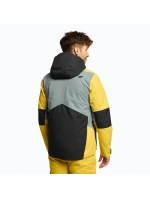 Pánska lyžiarska bunda H4Z22 žlto-čierna - 4F