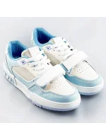 Svetlo modro-biele dámske dvojbaravné tenisky "adidasky" (AD-585)