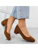 Camel semišové lodičky na klinoch Sergio Leone PB291