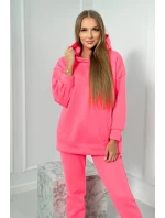 Zateplená sada s mikinou s kapucňou ružová neónová Zateplená sada s mikinou s kapucňou ružová neónová