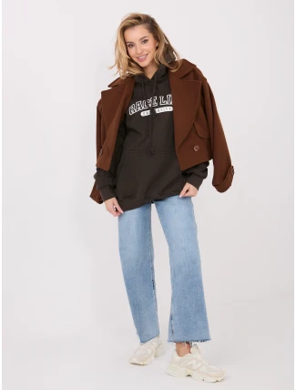 WT BL mikina A1066.53 tmavohnedá