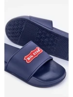 Pánske papuče s logom Big Star OO174029 tmavomodré Pánske papuče s logom Big Star OO174029 tmavomodré