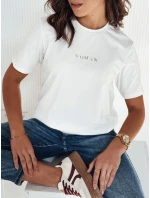Dámske tričko WOMAN ecru FashionStreet RY2555