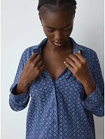 Dámska nočná košeľa Boyfriend Fit NDW 03 – Sea Blue Sea Blue Light Combination modrá – TRIUMPH Dámska nočná košeľa Boyfriend Fit NDW 03 – Sea Blue Sea Blue Light Combination modrá – TRIUMPH