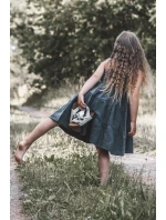 Sandałki Dziecięce Na Korkowej Platformie Zapinane Na Rzep Szare Rorria