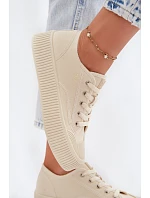 Dámske tenisky na platforme Big Star TT274271 Beige Dámske tenisky na platforme Big Star TT274271 Beige