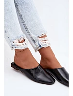 Dámské Mule z Umělé Kůže Ploché Černé Romelle