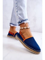 Materiałowe Espadryle Wsuwane Big Star JJ274877 Granatowe