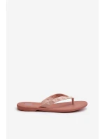 Płaskie Elastyczne Klapki Japonki Damskie ZAXY JJ285298 Różowe