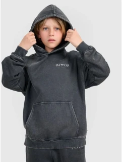 Chlapčenská mikina bez prúžkov s kapucňou 4F 4FJRAW25TSWSM2344-22S