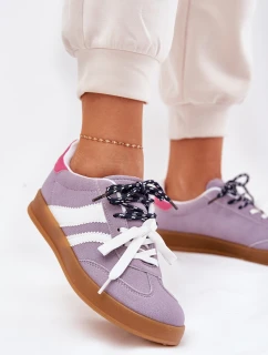 Dámske nízke tenisky s dvojitým šnurovaním Purple Ventus