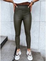 Dámske voskované legíny WAXED CHIC green FashionStreet UY1564