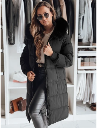 Dámska zimná bunda s kožušinou TREVERSE black FashionStreet TY4498 Dámska zimná bunda s kožušinou TREVERSE black FashionStreet TY4498
