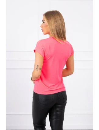 Limitovaná edícia blúzky ružová neón+čierna