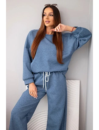 Dámsky set maslová mikina + nohavice denim