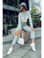 Damskie Wysokie Materiałowe Trampki Na Platformie Big Star LL274185 Białe