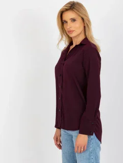 Dámska košeľa LK KS 508148.12P tmavo fialová - FPrice