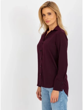 Dámska košeľa LK KS 508148.12P tmavo fialová - FPrice