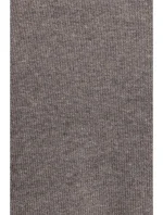 M818 Pletené šaty so spadnutým ramenom - sivé melírované