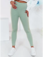Dámske legíny s vysokým pásom SOFLEGG svetlozelené FashionStreet UY2509