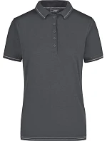 Daiber JN 568 Dámske elastické polo tričko z džerseju 02.0568 grafitová/biela Daiber JN 568 Dámske elastické polo tričko z džerseju 02.0568 grafitová/biela
