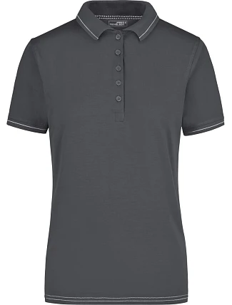 Daiber JN 568 Dámske elastické polo tričko z džerseju 02.0568 grafitová/biela Daiber JN 568 Dámske elastické polo tričko z džerseju 02.0568 grafitová/biela