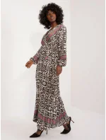 DHJ SK 16656 Šaty.13X čierna a béžová