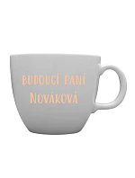 Personalizovaný keramický hrnček MEGA XXL s objemom 1 000 ml – budúca pani Personalizovaný keramický hrnček MEGA XXL s objemom 1 000 ml – budúca pani